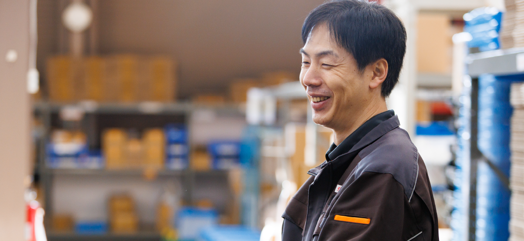 談笑する支店長